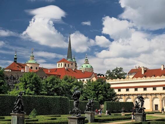 Baroque gardens of the Wallenstein Palace in Malna Strata in Prague