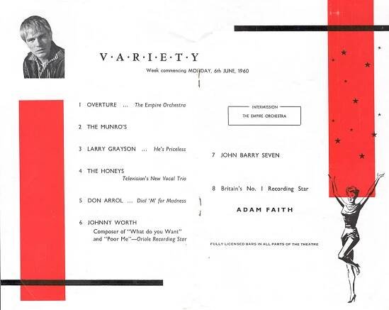 Adam Faith - Stage and Musicals - posters | Adam Faith