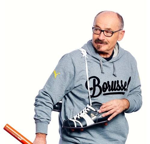 Helmut Fischer with a PUMA shoe