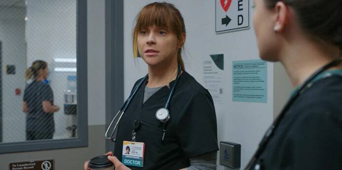 Dr. McKay (Fiona Dourif) in The Pitt Season 1 Ep 1