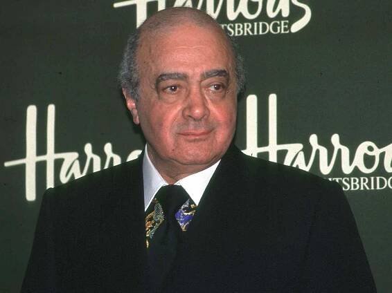 Mohamed Al Fayed opening Harrods sale.