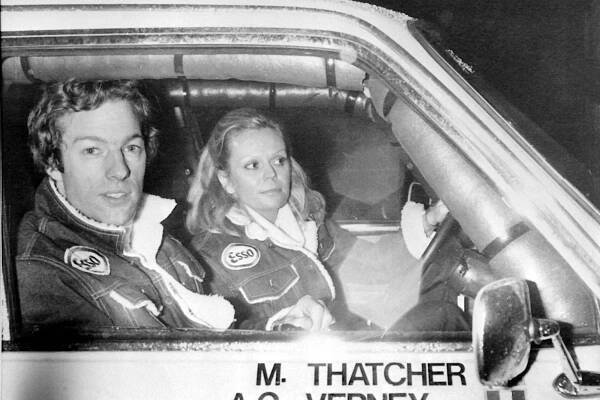 Mark and his co-driver Charlotte Verney.