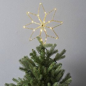 Svítící vánoční hvězda na stromeček Topsy Gold