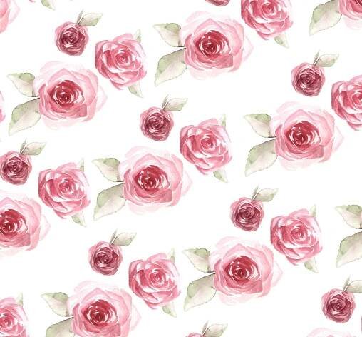 Flower print on a white background