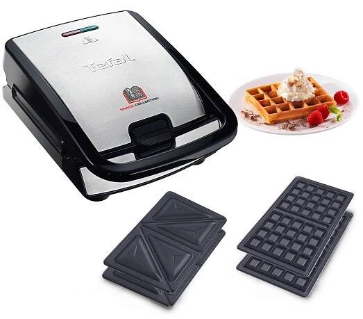 Sendvičovač Tefal Snack Collection SW852D12 Nerezový/Černý