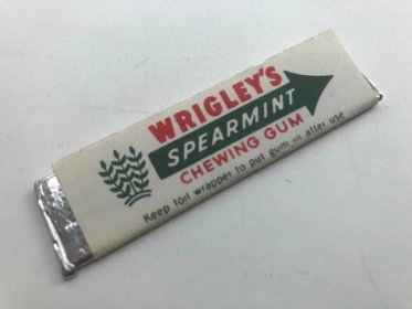 Stará nerozbalená plátková žvýkačka WRIGLEY'S SPEARMINT - Chewing Gum - Ostatní sběratelské předměty