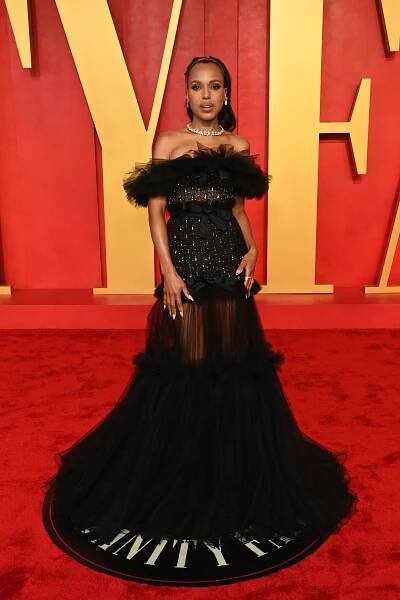 Kerry Washington Wore Giambattista Valli Haute Couture To The 2024 Vanity Fair Oscar Party | Nice dresses, Red carpet fashion, Vanity fair oscar party
