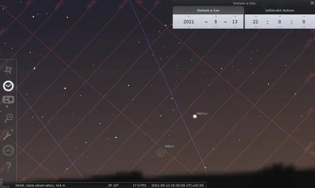 Simulační počítačový program pro zobrazení objektů oblohy Stellarium- díl 7 – modelování devíti astronomických úkazů roku