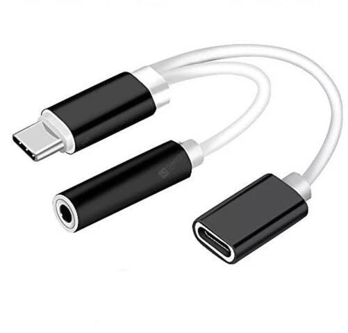 rozbocka z usb c na jack a usb c konektory