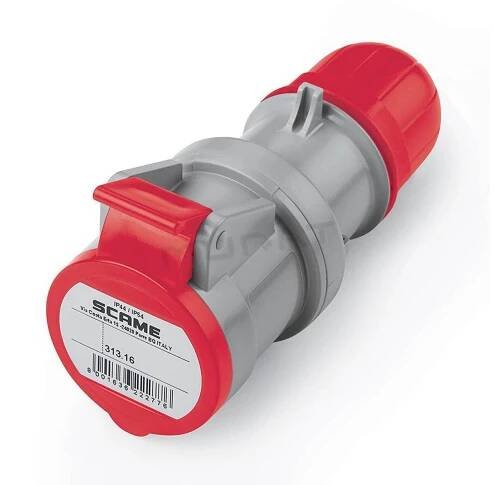 SCAME OPTIMA Zásuvka (spojka) kabelová bezšroubová - 3P+E, 16A, 6h/380-415 V, 50/60 Hz, IP44/IP54