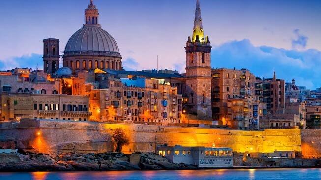 Noční prohlídka - nábřeží Valletty, Rabat a Mdina 