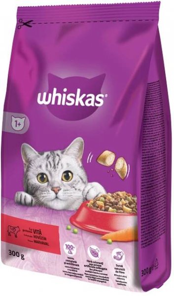 Whiskas Adult granule Beef 300 g od 44 Kč