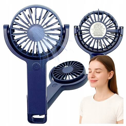Ventilátor Větrník Mini Ruční Stolní Tichý Turistický Větráček USB-C