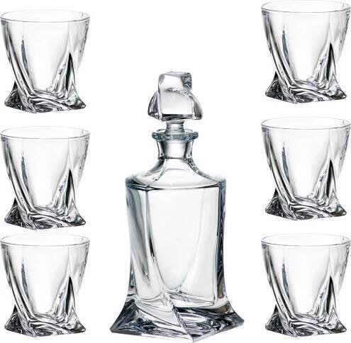 Crystalite Bohemia Quadro Whisky set