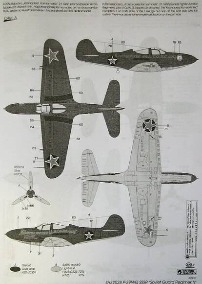 MODELIMEX Online Shop | 1/32 P-39N/Q Airacobra 'Soviet Guard Regiment' | váš spolehlivý modelářský obchod 
