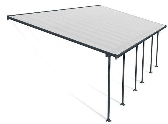 Palram - Canopia Terrassenüberdachung Feria Anthrazit 4x8.50