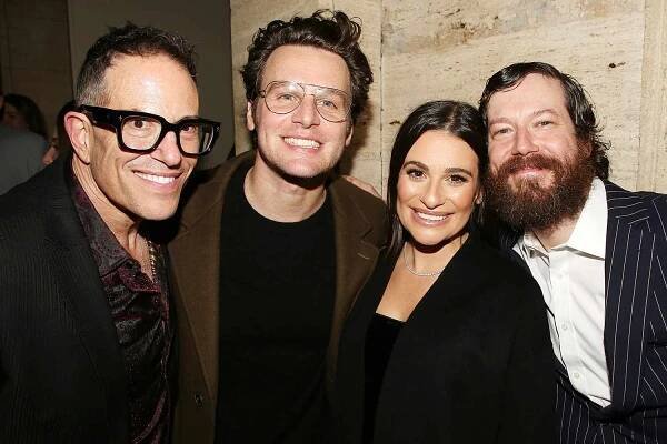 Michael Mayer, Jonathan Groff, Lea Michele and John Gallagher, Jr. 