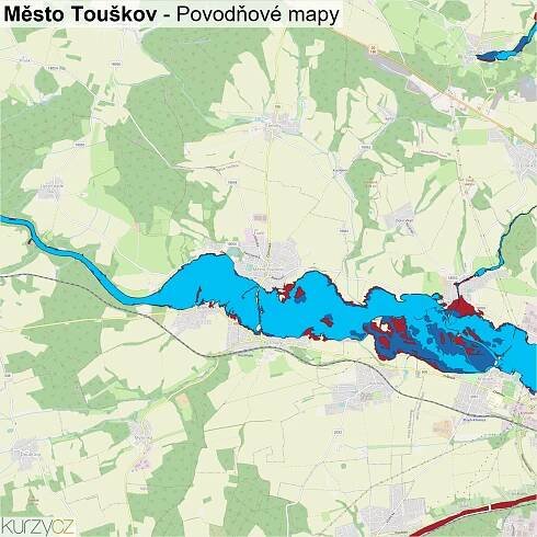 Město Touškov - mapy | Kurzy.cz