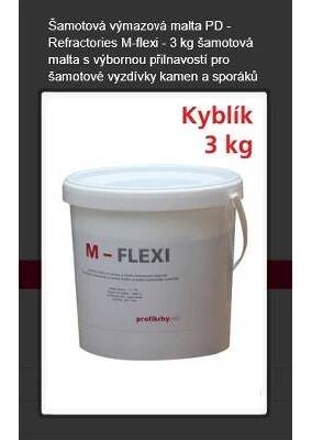 M-flexi - 3 kg šamotová malta s výbornou přilnavostí