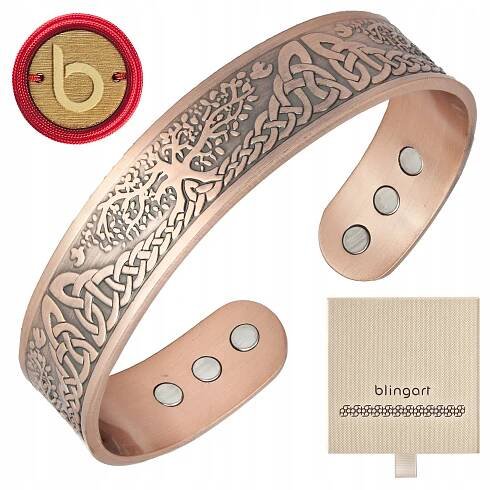 Dámský magnetický měděný náramek BANGLA strom dárek BLINGART