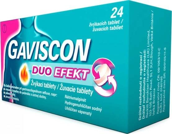 Gaviscon Duo Efekt žvýkací tablety tbl.mnd.24