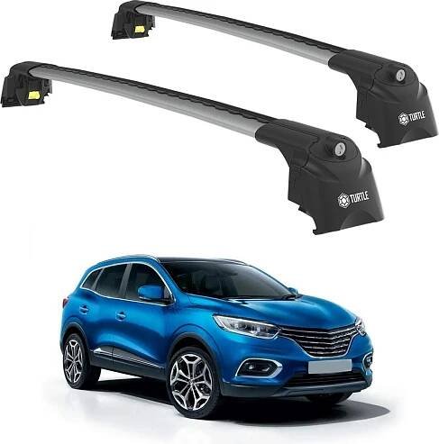 TURTLE STŘEŠNÍ NOSIČ AIR-2, Silver RENAULT KADJAR ALL 2015 - 2022 (SUV)