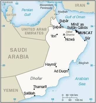 SIMPLE Map of Oman