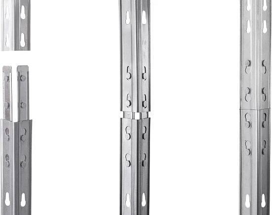 AR Shelving Rohový kovový regál RIVET pozink. 4 police 250kg 180x90x45x65cm