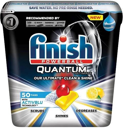 Finish Quantum Ultimate Lemon Sparkle Kapsle do myčky nádobí 50 ks