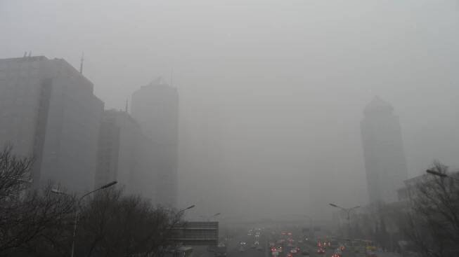 Smog in Beijing, China, 2013. 