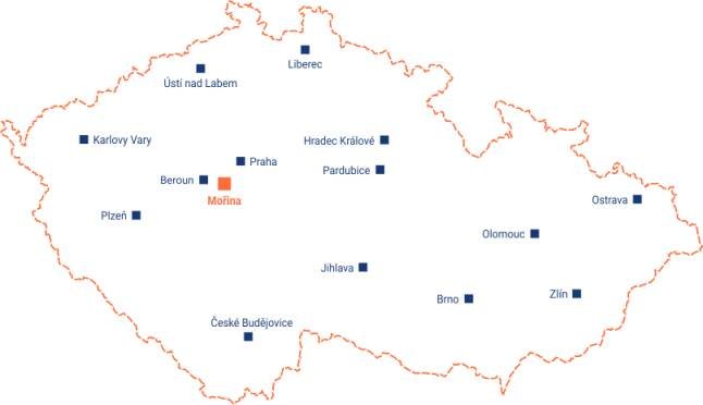 Situační mapa ČR