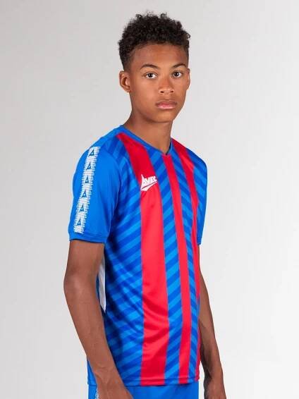 Show details for TEAM ID PRO STRIPE JERSEY - ROYAL/RED