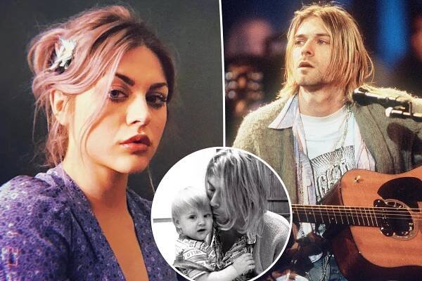 Frances Bean Cobain and Kurt Cobain