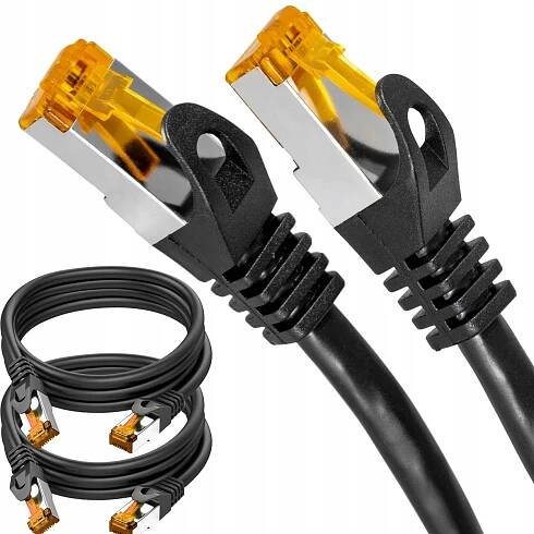 2x SÍŤOVÝ KABEL PRO INTERNET RJ45 SFTP CAT6a 15M