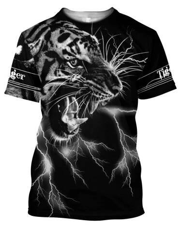 Tričko s 3D potiskem tygr Premium Tiger