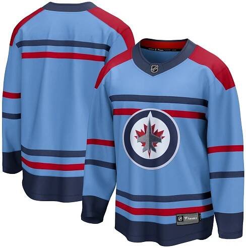 Men's Winnipeg Jets Light Blue Anniversary Premier Breakaway Blank Jersey