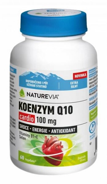 NatureVia Koenzym Q10 Cardio 100 mg 60 kapslí