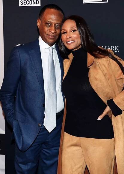 Brian Maillian and Beverly Johnson attend the LGBTQ + Seniors photo exhibit