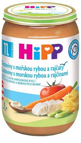 HiPP Těstoviny s rybou a rajčaty