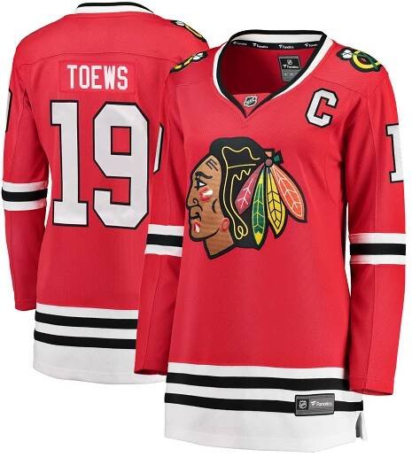 Women's Chicago Blackhawks Jonathan Toews Fanatics Red Home Breakaway Jersey