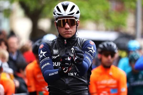 ARRATE SPAIN  APRIL 09 Remco Evenepoel of Belgium and Team QuickStep  Alpha Vinyl Yellow Leader Jersey prepares prior to the 61st Itzulia Basque Country 2022  Stage 6 a 1357km stage from Eibar to Arrate  itzulia  WorldTour  on April 09 2022 in Arrate Spain Photo by Gonzalo Arroyo MorenoGetty Images