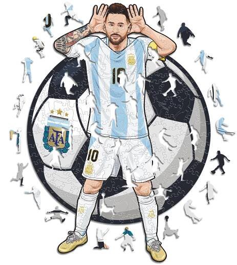Dřevěné puzzle ARGENTINA Messi 150 ks - Fan-shop.cz
