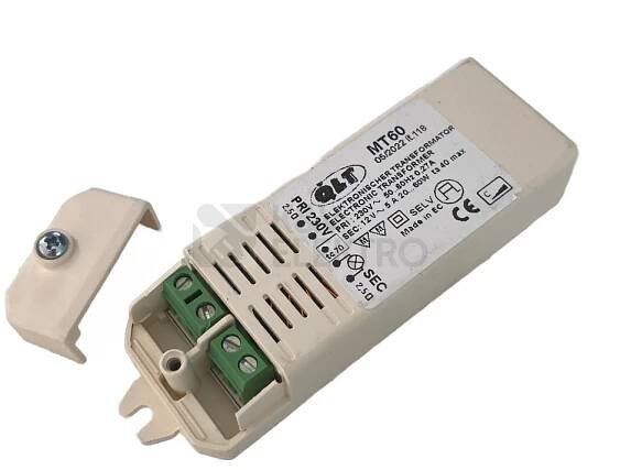 Obrázek produktu Elektronický transformátor QLT MT60 20-60W 12VAC IP40 1