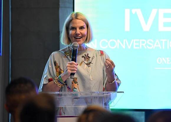 BROOKLYN, NEW YORK - JUNE 26: Sarah Kate Ellis, President & CEO, GLAAD speaks onstage during One Story. One Future: GLAAD Celebrates Pride 2025 at 1 Hotel Brooklyn Bridge on June 26, 2025 in Brooklyn, New York. (Photo by Bryan Bedder/Getty Images for GLAAD)