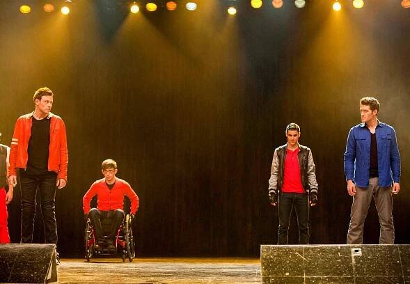 Glee - Spory - Z filmu - Cory Monteith, Kevin McHale, Darren Criss, Matthew Morrison