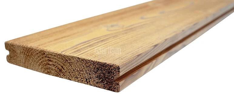 Terasová prkna 26x140x4200 SHP ThermoWood® smrk s bočním úchytem, kartáčovaná, TD 212°C