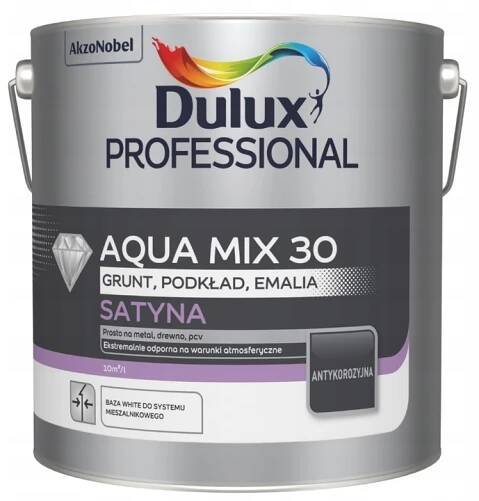 Aqua mix 30 Dulux Professional smalt 3v1 vodní hammerite na rez 2,18 l