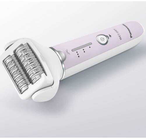 Panasonic ES-EY30 epilátor, 2 nástavce (dvojité disky so 60 pinzetami, flexibilná široká hlava, wet & dry, linka bikin), fialová - Značkový obchod Panasonic