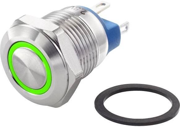 TRU COMPONENTS TC-GQ12-AF-10E/J/G/12V/S, TC-7494656 tlačítkový spínač antivandal, 12 mm, 48 V/DC, 2 A, 1 ks