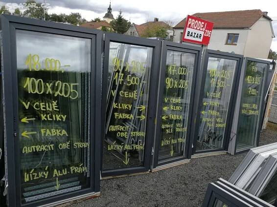 Dveře antracitové plastové - okna - Pňov-Předhradí, Předhradí - Bazar